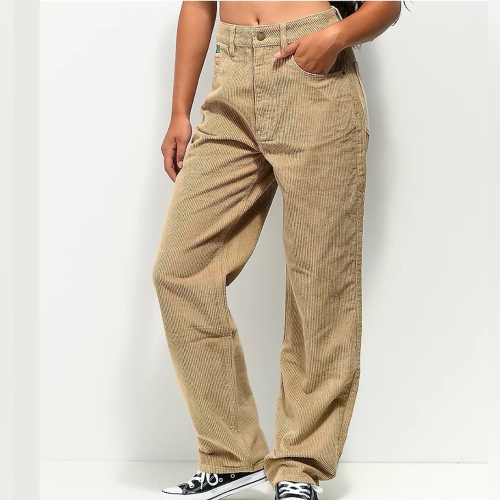 Vintage Y2K Empyre Tori Corduroy Baggy High Rise Tan Juniors jeans size 15